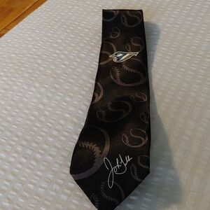 Toronto Blue Jays Black & Gray Tie